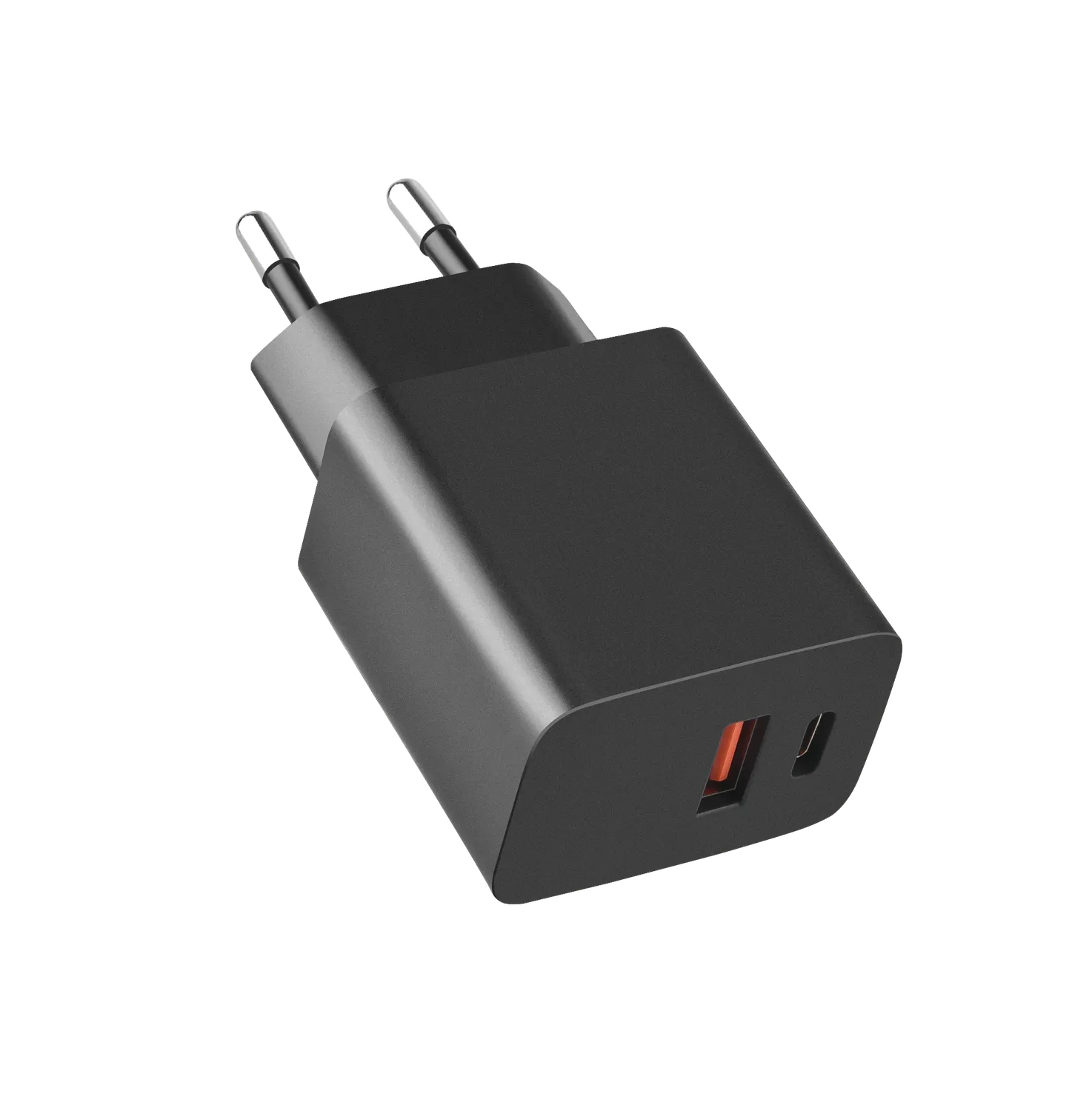 WISEQ USB Snellader Adapter 25W Zwart 2 Poorten