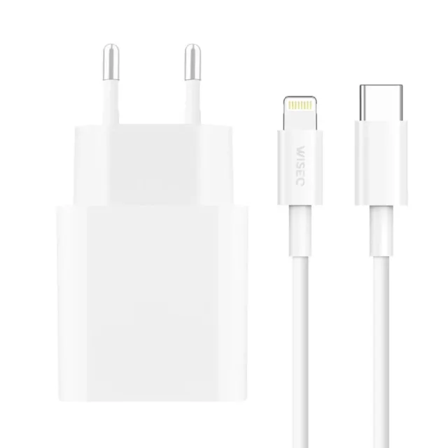 WISEQ 20W iPhone snellader Lightning kabel 3 meter wit