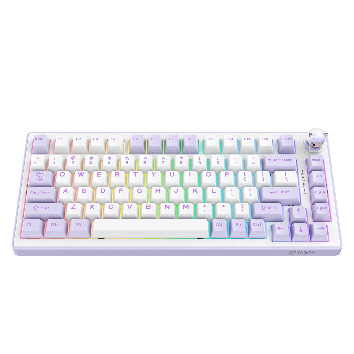 ONIKUMA MT707 gaming toetsenbord roze RGB draadloos