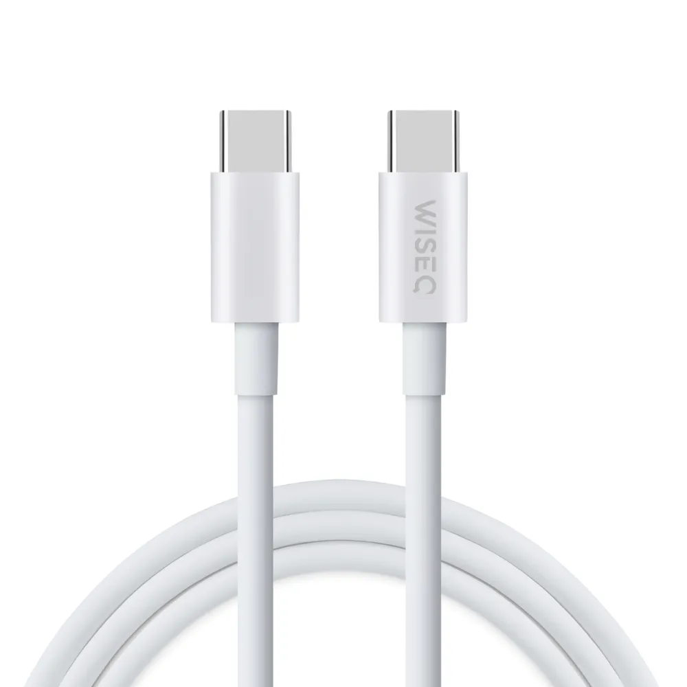 WISEQ USB-C naar USB-C oplaadkabel 3 meter wit 100W