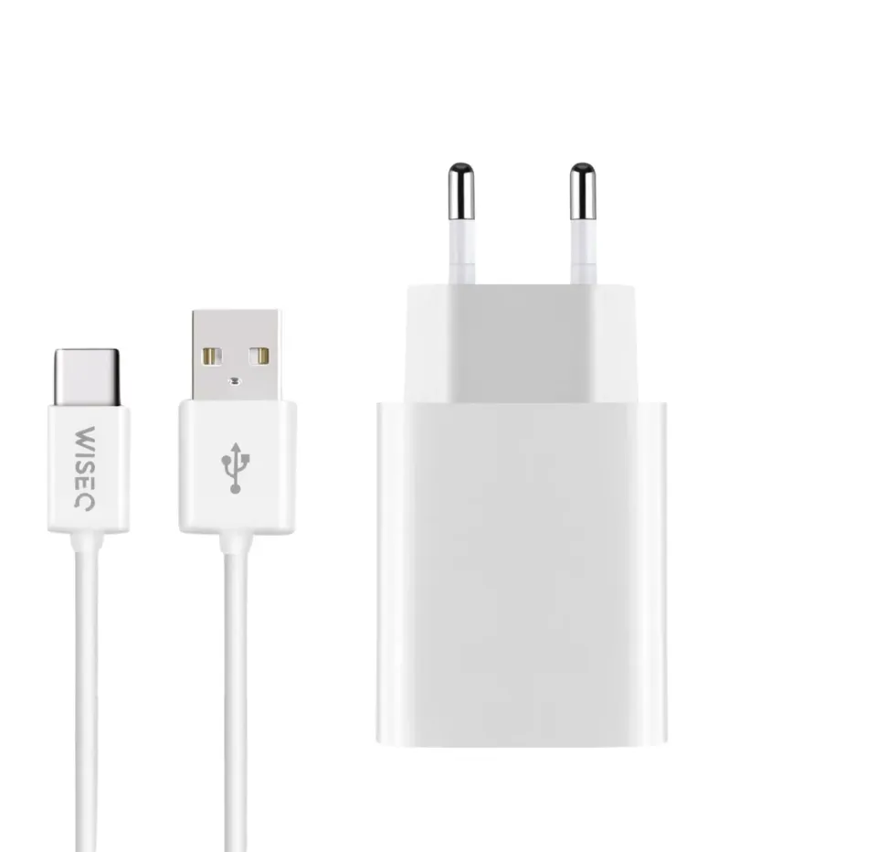 WISEQ Dual Charge Snellader Wit – 2 Poorten + 2M Kabel