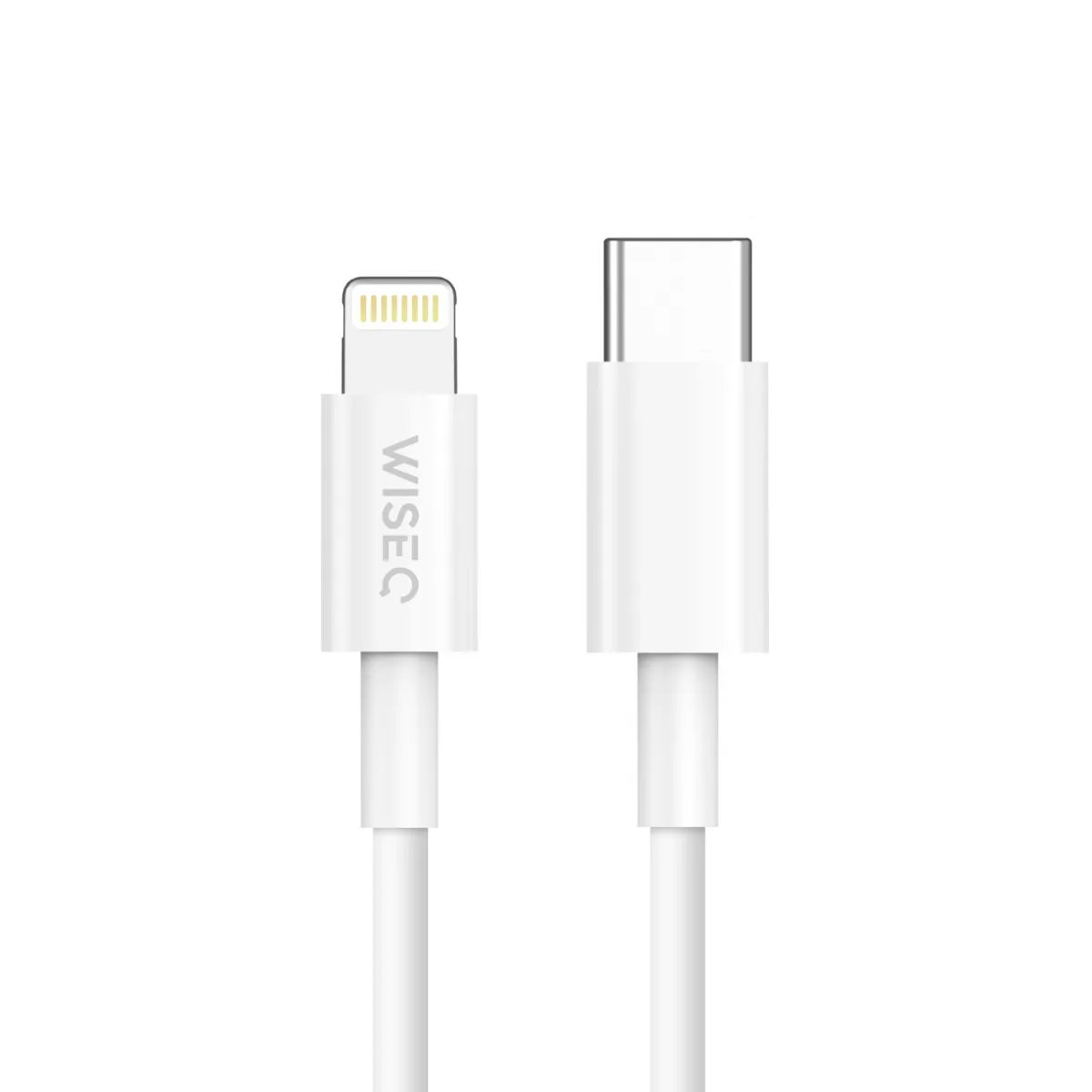 WISEQ Dual Charge 33W oplader wit met Lightning kabel 1m GaN