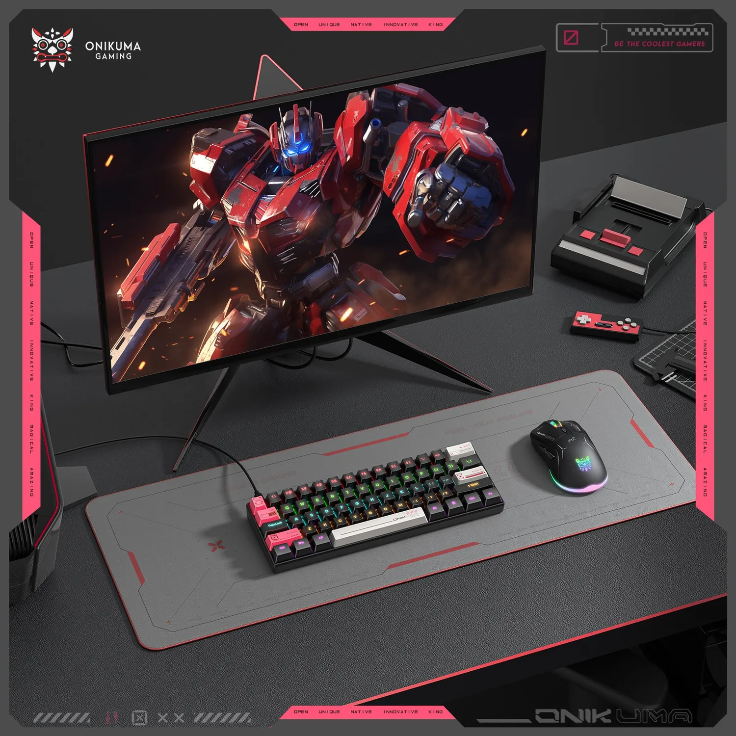 ONIKUMA G55 gaming toetsenbord 61 toetsen RGB compact