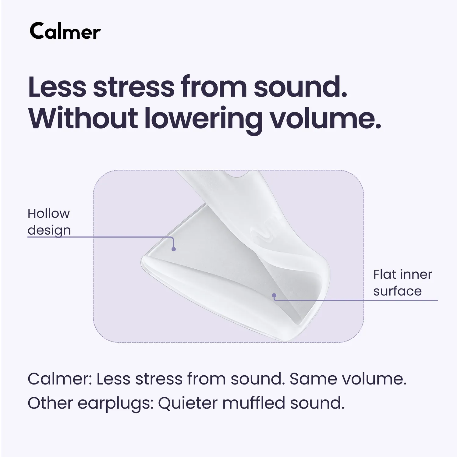 Flare Audio Calmer oordopjes Standard Translucent geluidsfilter