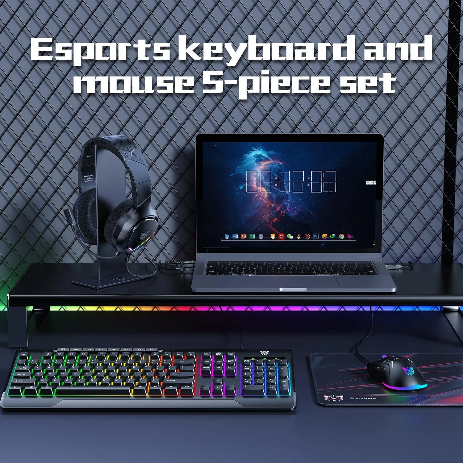 ONIKUMA TZ5008 gaming set toetsenbord muis headset RGB