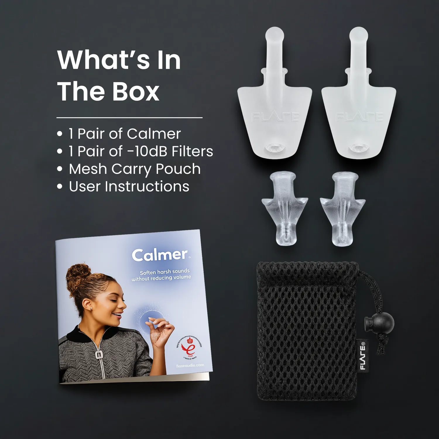 Flare Calmer Extra oordopjes Translucent Standard -10dB