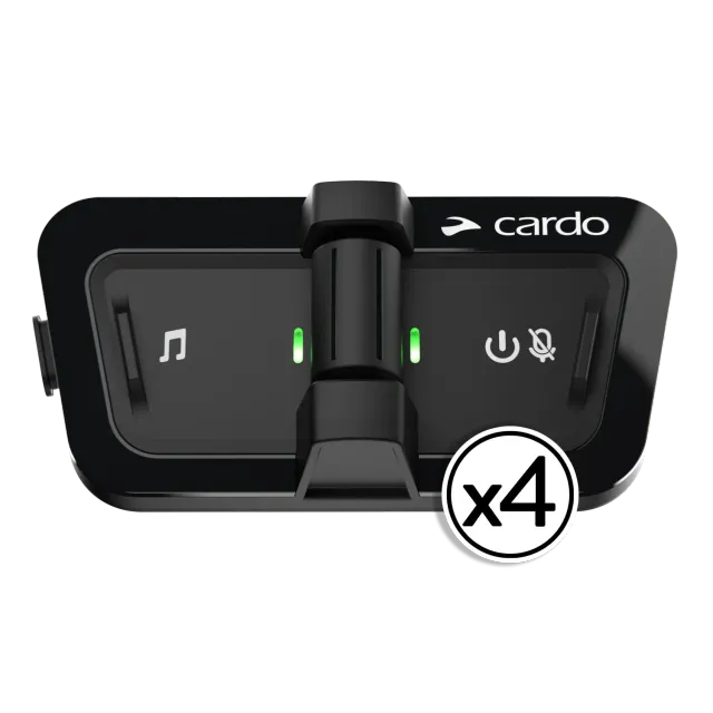 Cardo Packtalk Outdoor headset 4-pack mesh zwart
