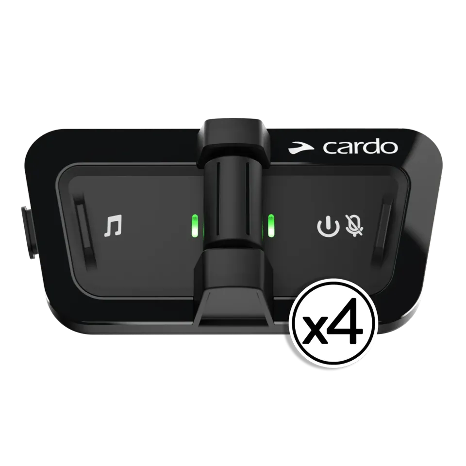 Cardo Packtalk Outdoor headset 4-pack mesh zwart