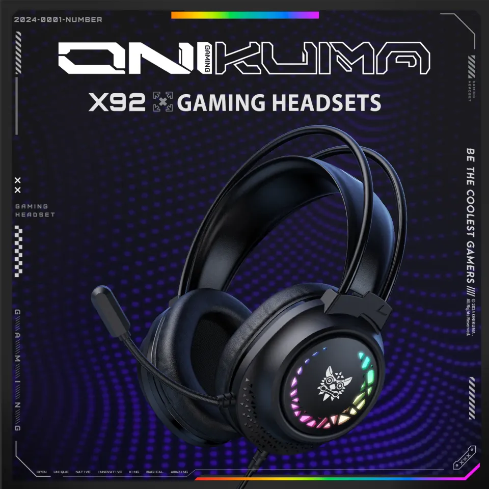 ONIKUMA X92 gaming headset zwart RGB surround