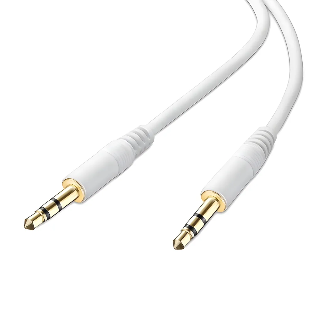 WISEQ audiokabel 3.5mm wit 1 meter stereo jack