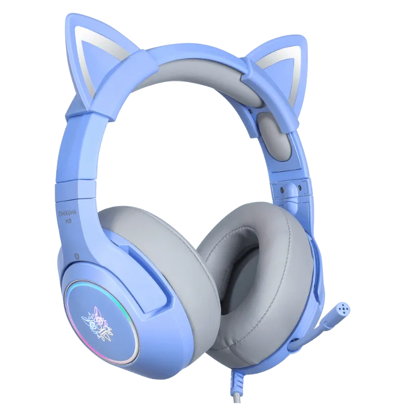 ONIKUMA K9 gaming headset roze met kattenoren RGB