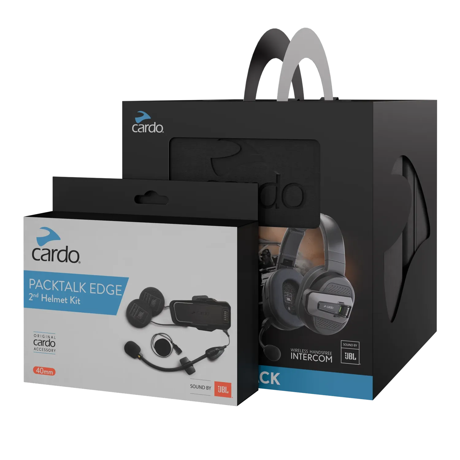 Cardo Packtalk Edgephones ORV Single + 2e helmkit bundel