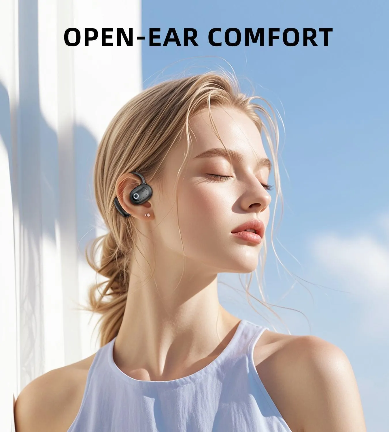 ONIKUMA T25 draadloze oordopjes zwart open-ear