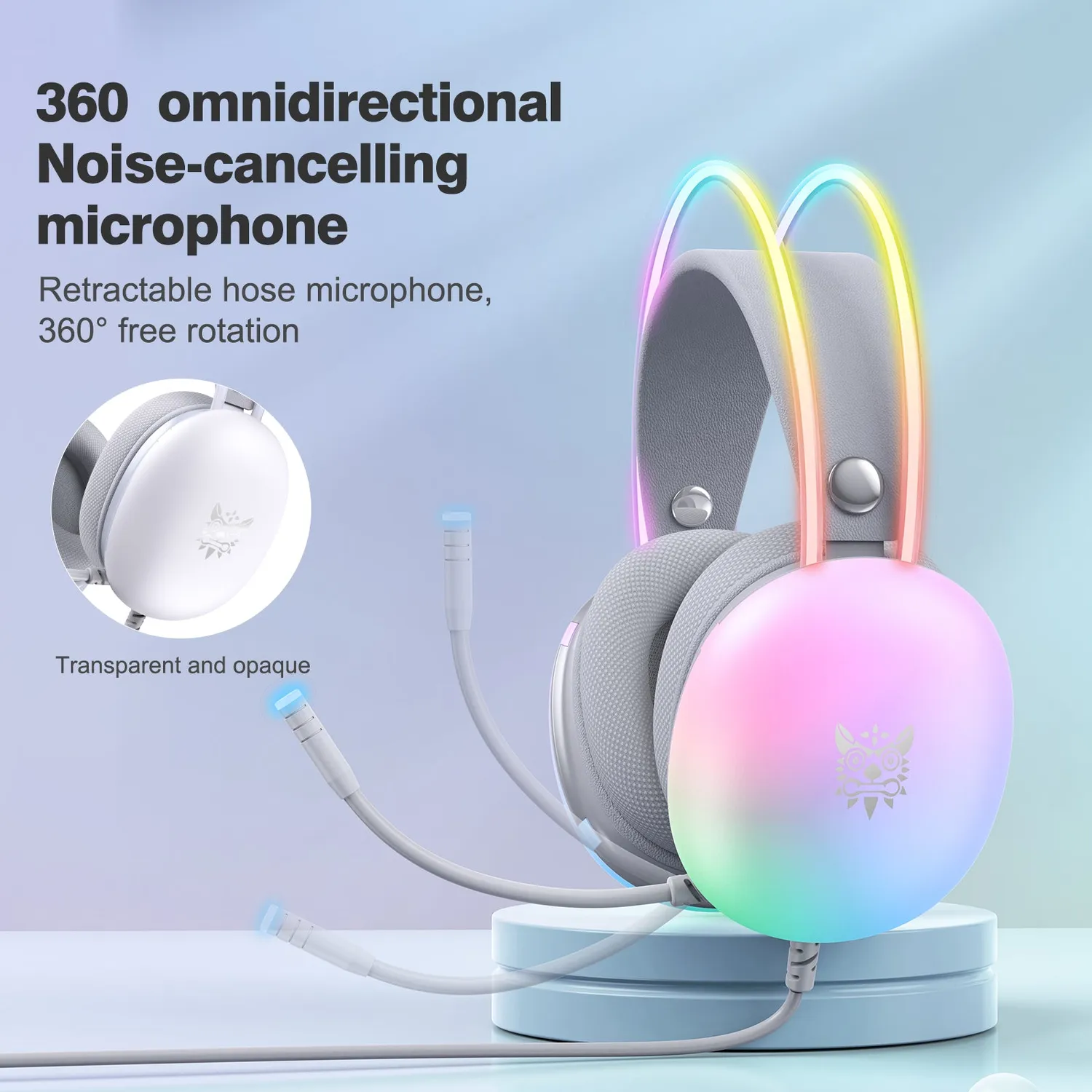 ONIKUMA X25 bedrade gaming headset zwart RGB licht