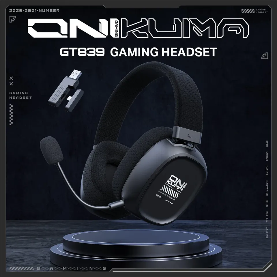 ONIKUMA GT839 gaming headset zwart draadloos 45H