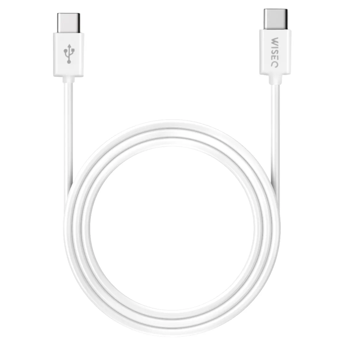 WISEQ USB-C naar USB-C kabel 2 meter wit snellaad
