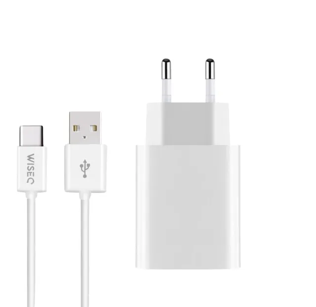 WISEQ Dual Charge 25W Snellader Set 1 Meter Wit – 2-Port