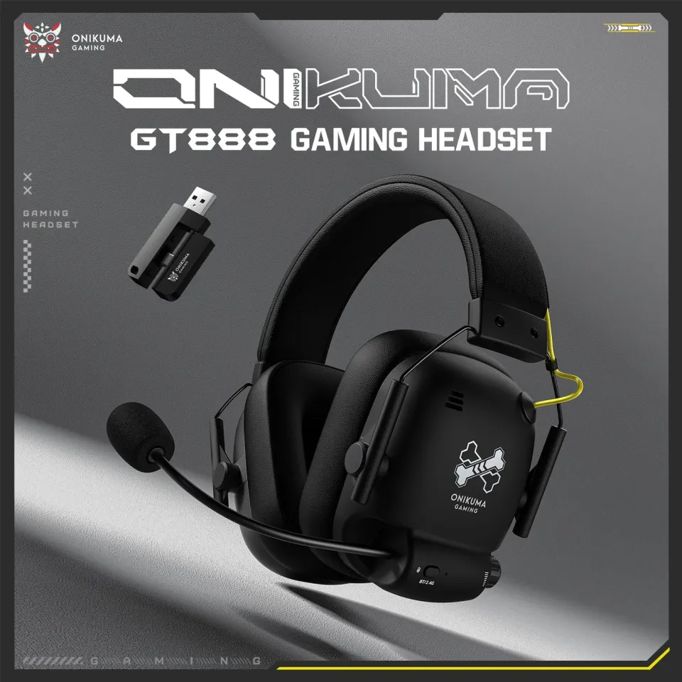 ONIKUMA GT888 draadloze gaming headset zwart 60 uur