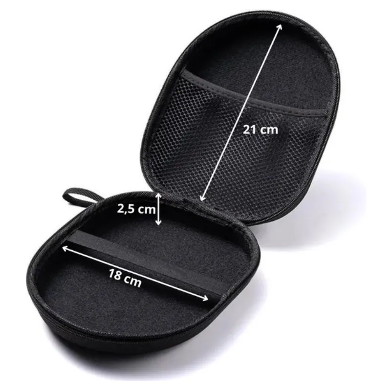 WiseQ Hardcover Koptelefoon Case On-ear Over-ear Zwart