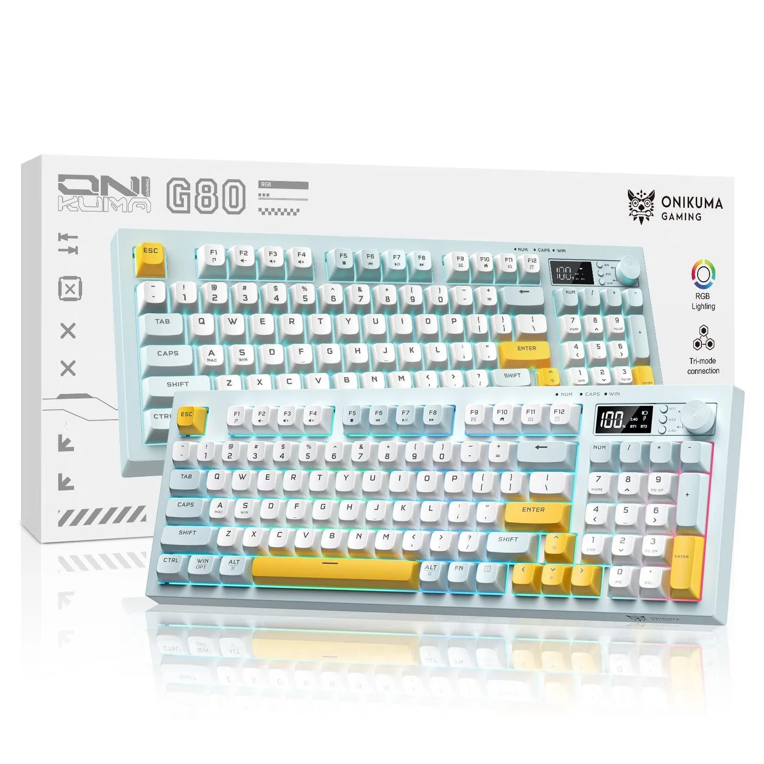ONIKUMA G80 toetsenbord draadloos 94 toetsen LCD