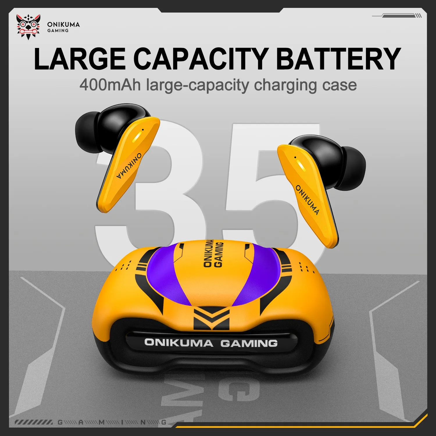 ONIKUMA TX616 gaming oordopjes geel ENC 2.4G