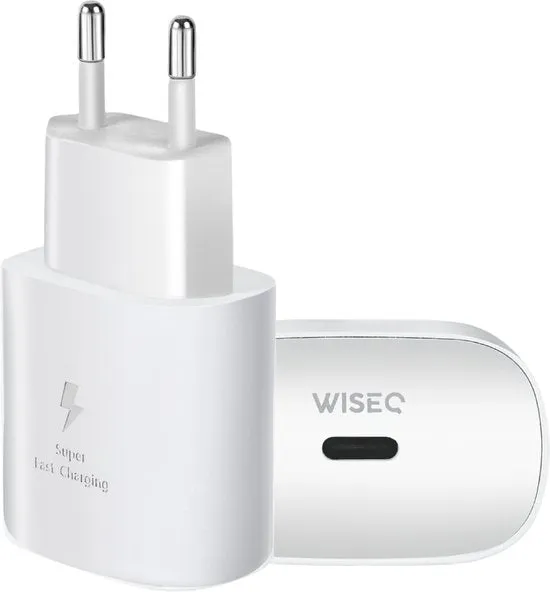 WiseQ 25W Snellader Adapter USB-C Wit Universeel
