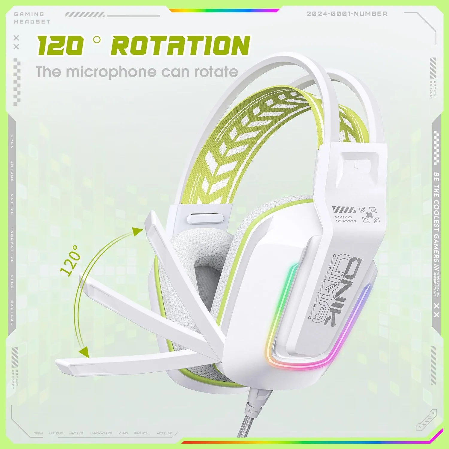 ONIKUMA X13 gaming headset zwart 50mm