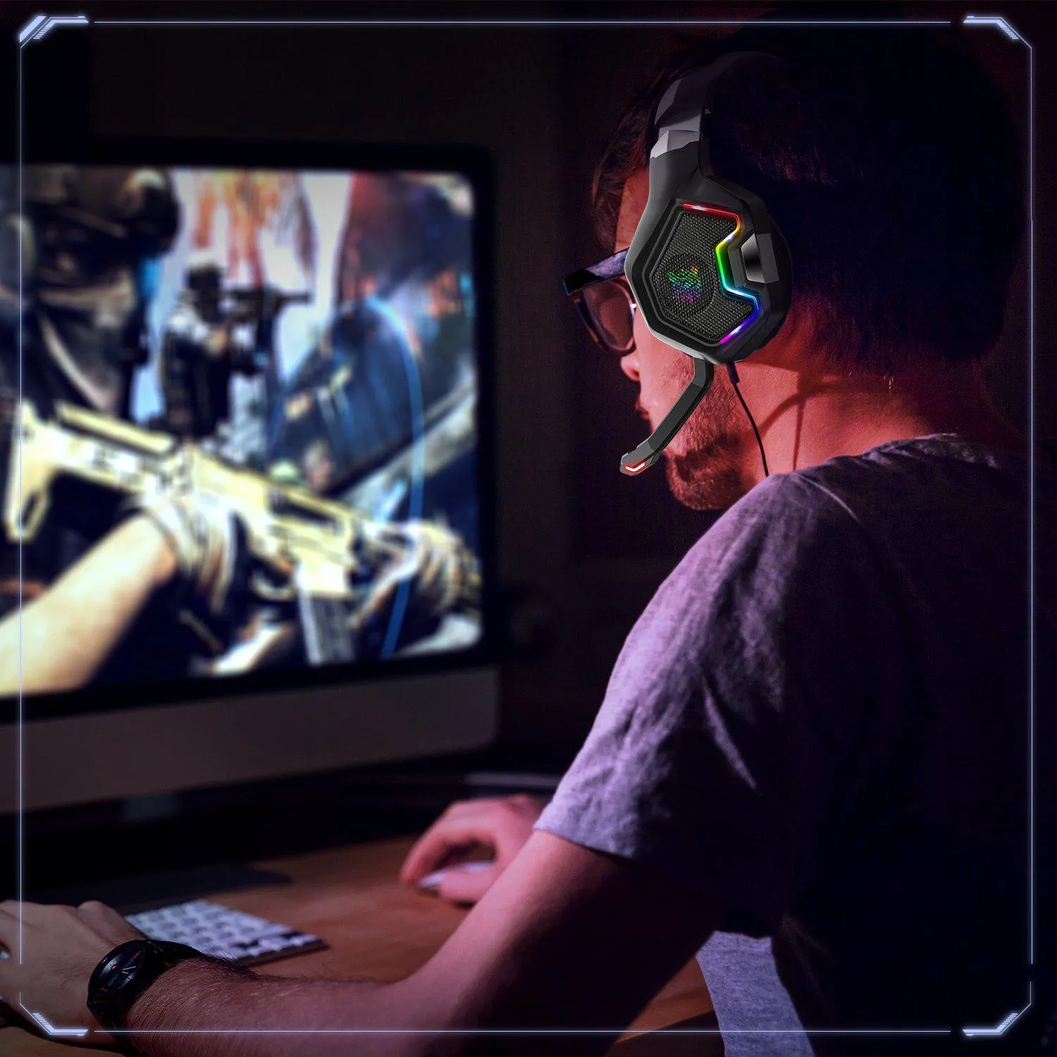 ONIKUMA K10 Pro gaming headset bedraad met 7.1 sound