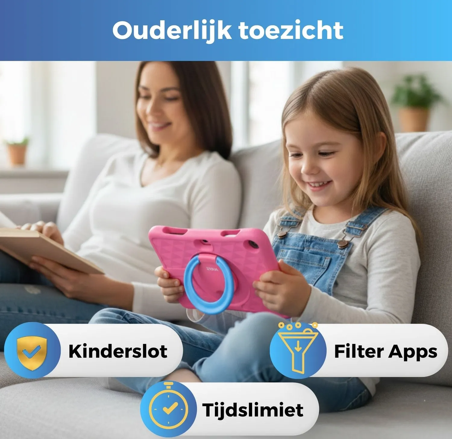 WISEQ WiseTab kindertablet 10 inch blauw 160GB veilig