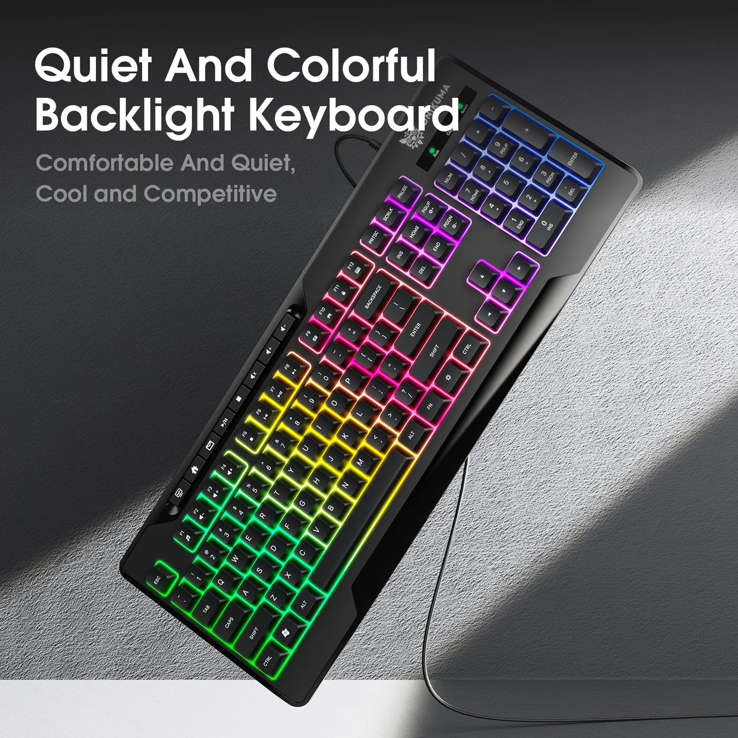 ONIKUMA G32 gaming toetsenbord zwart bedraad RGB