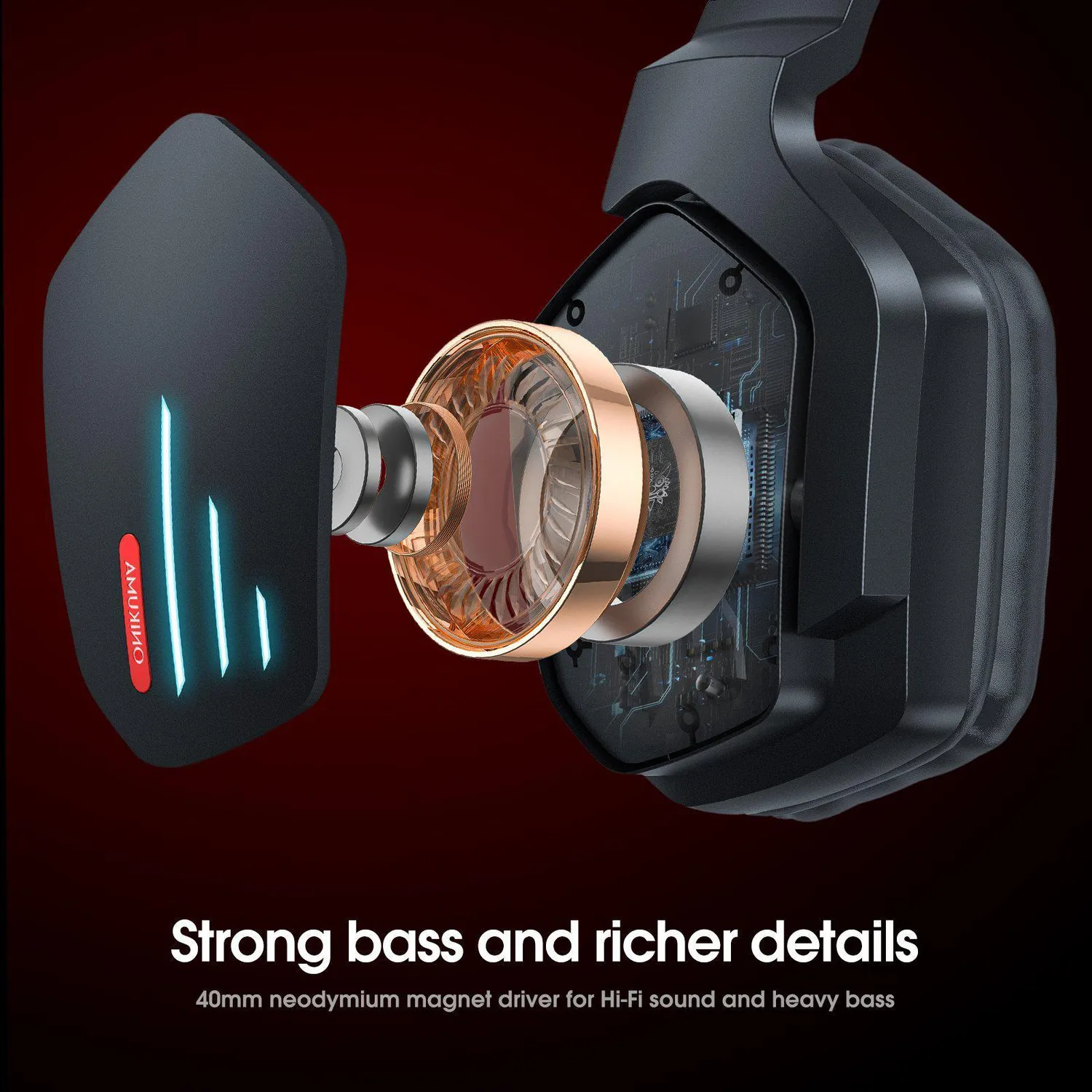 ONIKUMA B60 draadloze headset zwart bluetooth