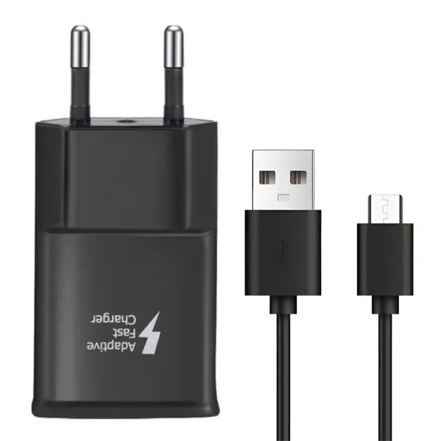 WISEQ oplader micro-USB zwart 2 meter Samsung