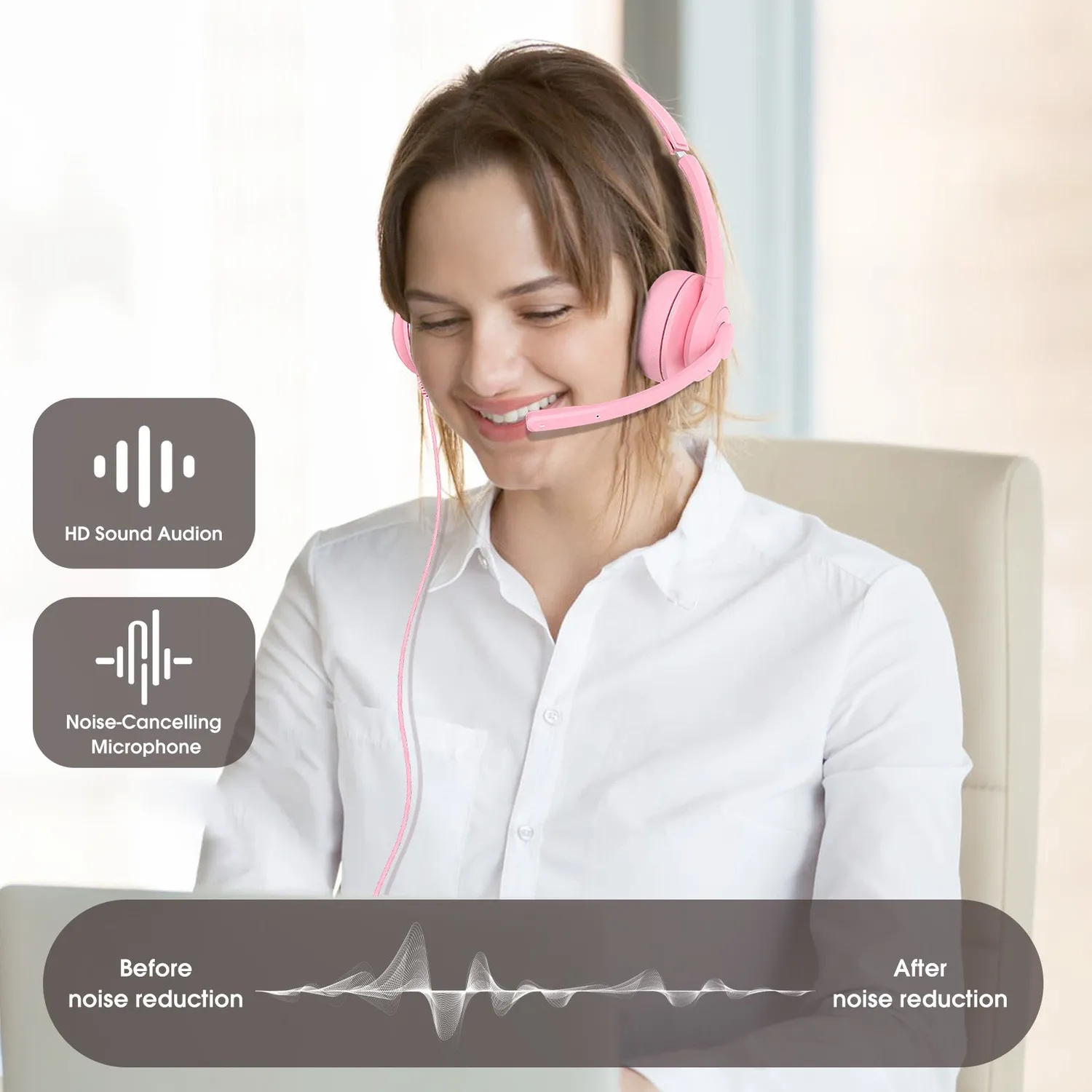 ONIKUMA X37 callcenter headset zwart bedraad