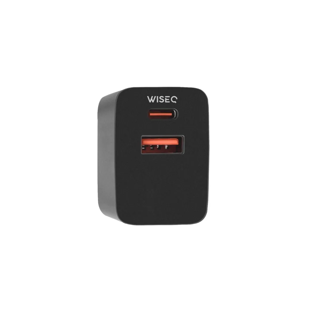 WISEQ 25W snellader dual port USB-C 3m zwart Samsung