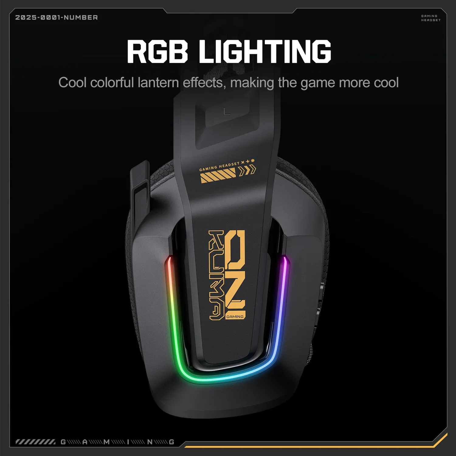ONIKUMA GT828 gaming headset zwart draadloos 55H