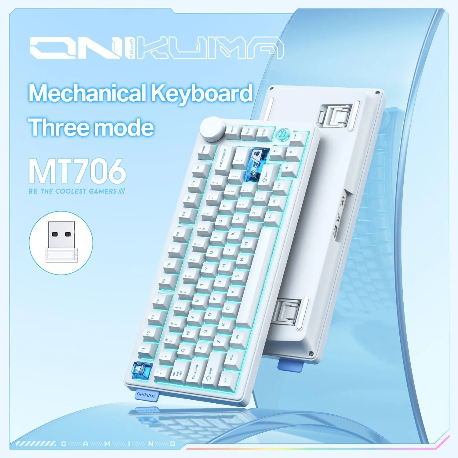 ONIKUMA MT706 mechanisch toetsenbord 81 toetsen RGB