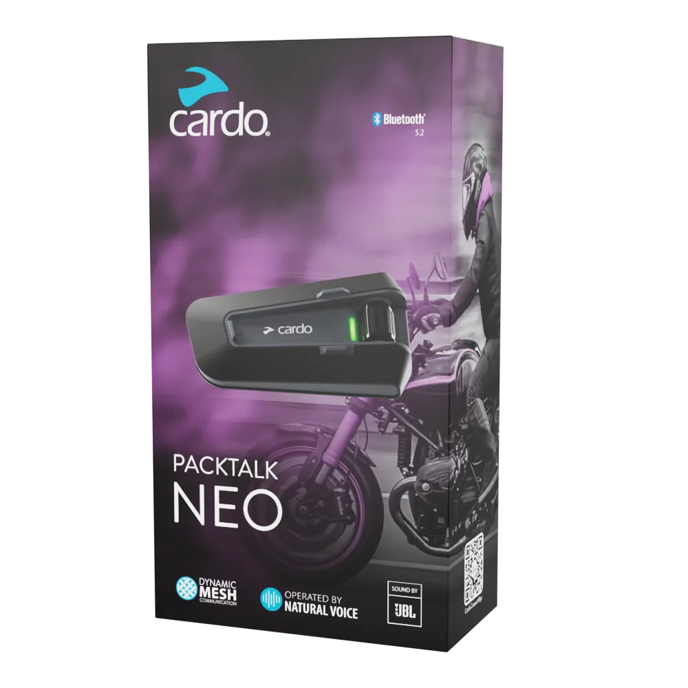 Cardo Packtalk Neo intercom Single mesh JBL waterproof