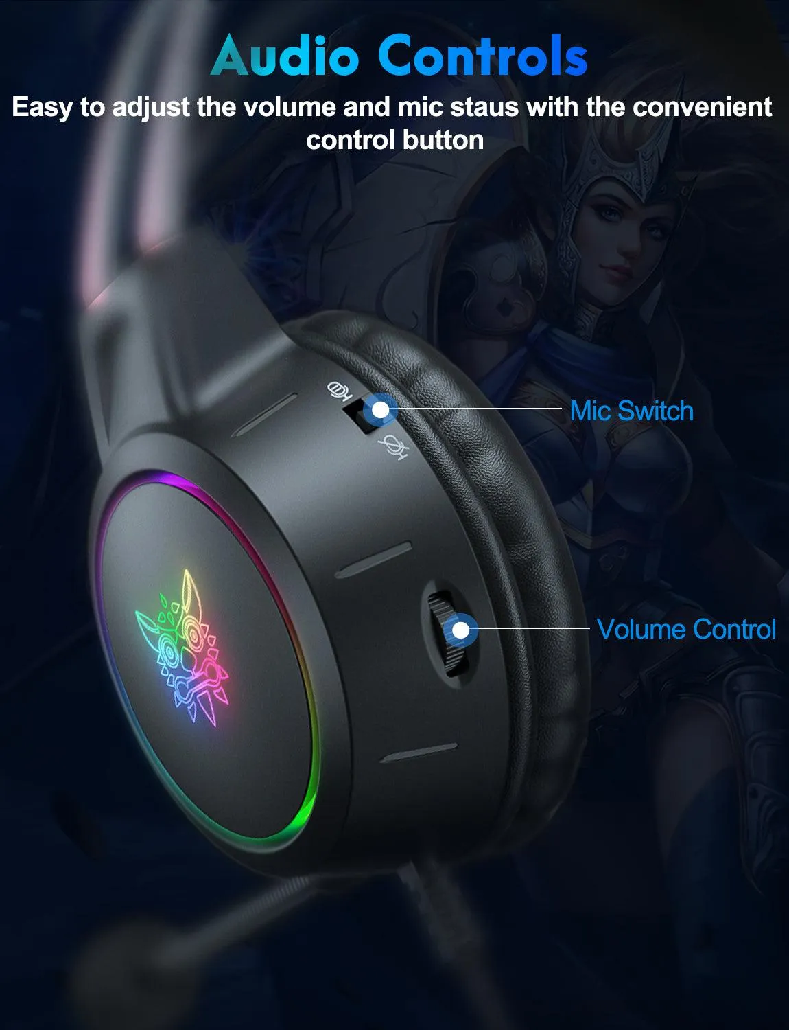 ONIKUMA X15 Pro gaming headset zwart kattenoren