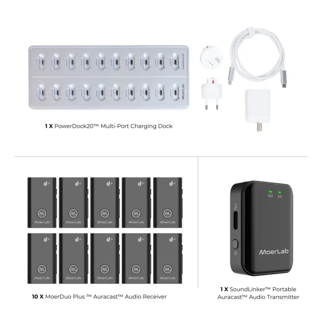 Moerlab Tour Group amp10-10aha02L-apd01 rondleidset 10+1