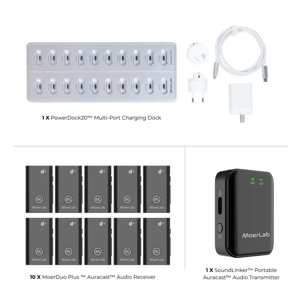 Moerlab Tour Group amp10-10aha02L-apd01 rondleidset 10+1