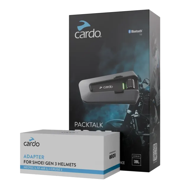 Cardo Packtalk Edge Shoei intercom single Gen 3 adapter