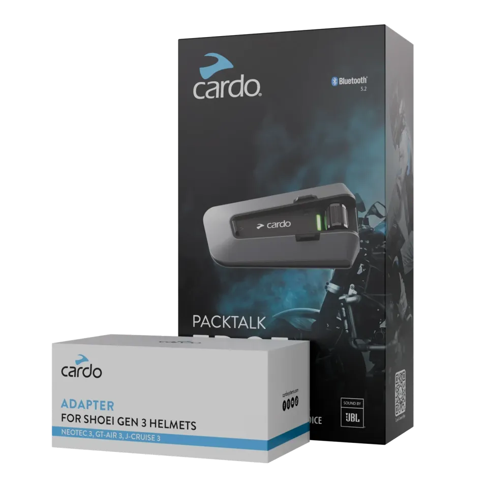 Cardo Packtalk Edge Shoei intercom single Gen 3 adapter
