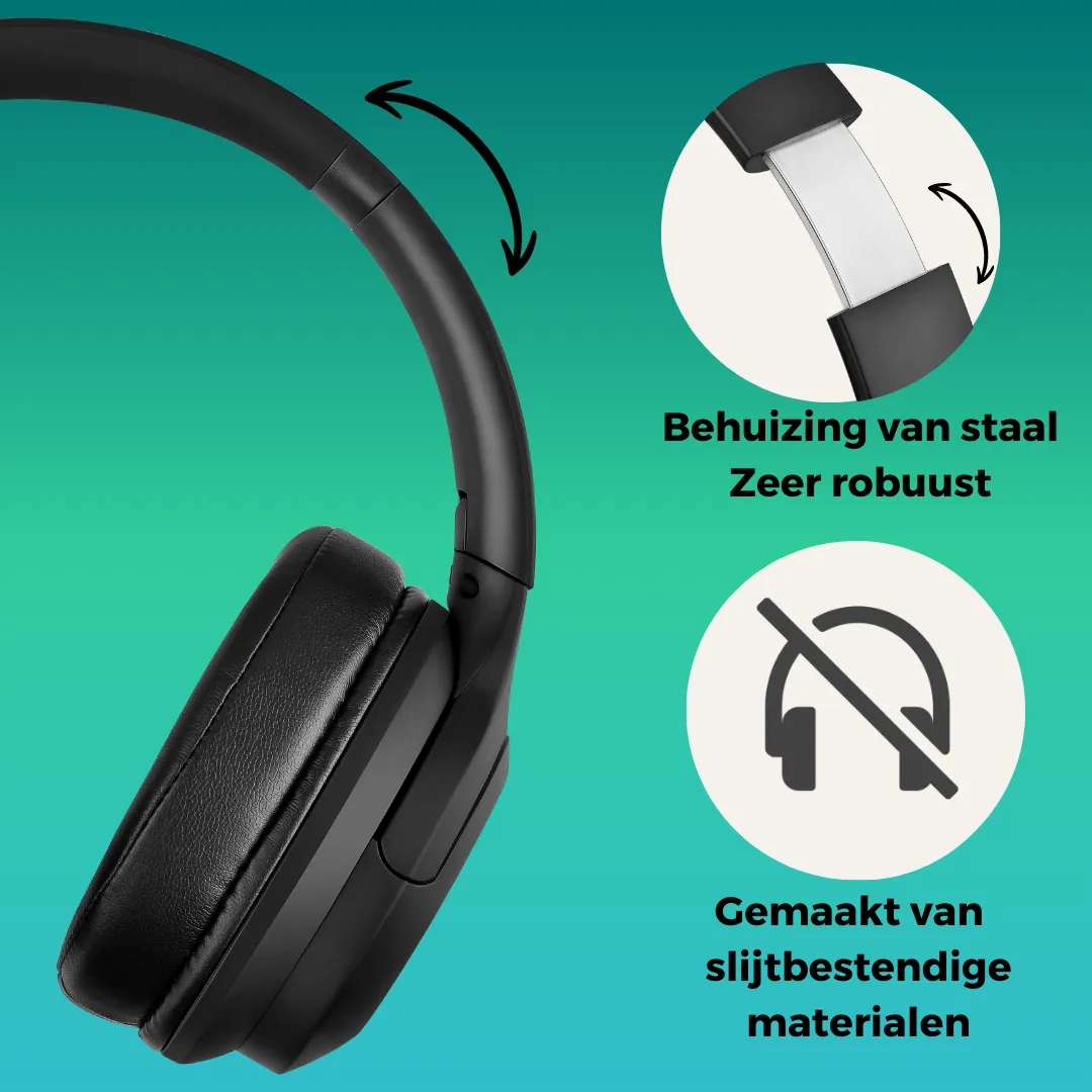 WiseQ Kids ANC Kinderkoptelefoon Zwart – Draadloos ANC