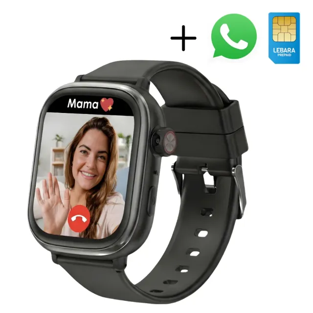 WISEQ Smartwatch Kinderen GPS Zwart SIM IP67 SOS
