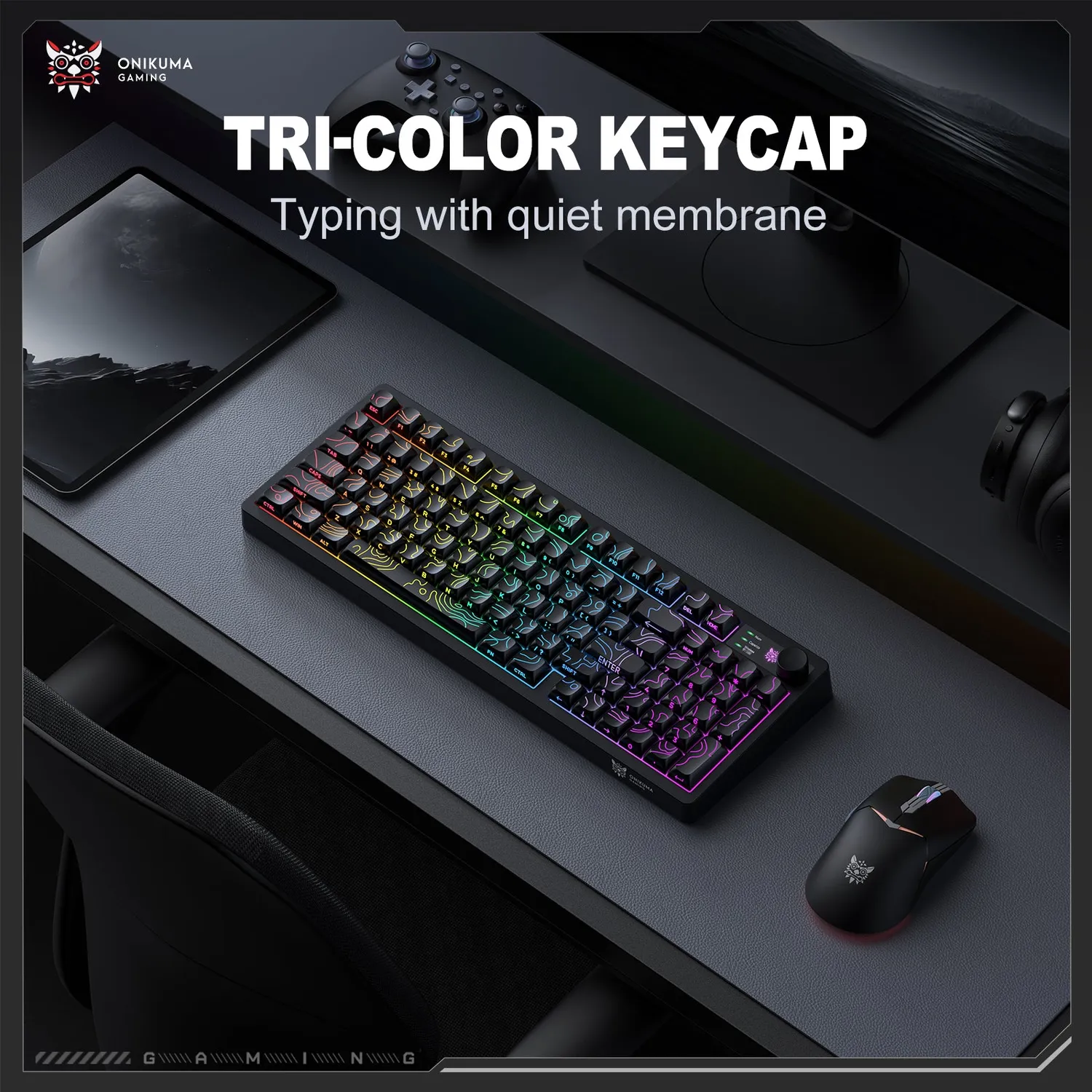ONIKUMA MT902 gaming toetsenbord draadloos RGB