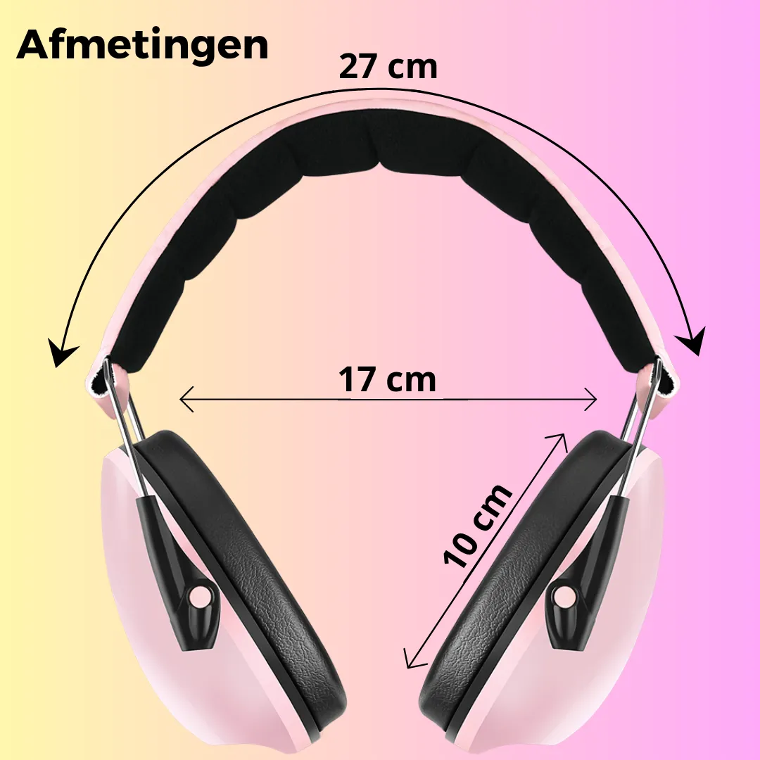 WISEQ Gehoorbescherming kinderen roze 26dB opvouwbaar